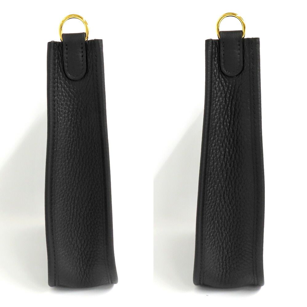 Hermes Evelyne TPM 16 Amazon Black Taurillon Clemence Gold Shoulder — view 4