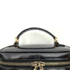 Gucci Bamboo Pouch Inventory Makeup Box Vanity Back Patent Leather Black — view 5