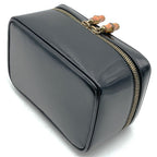 Gucci Bamboo Pouch Inventory Makeup Box Vanity Back Patent Leather Black — view 3