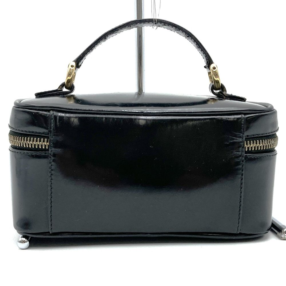 Gucci Bamboo Pouch Inventory Makeup Box Vanity Back Patent Leather Black — view 2