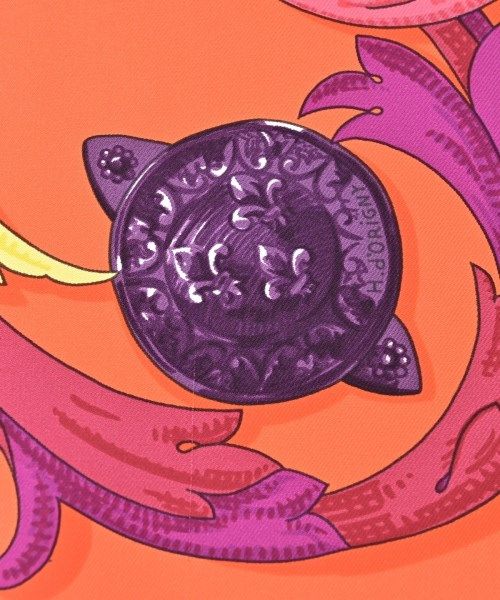 Hermes Bandana Scarf Orange — view 5