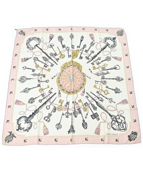 Hermes Bandana Scarf White