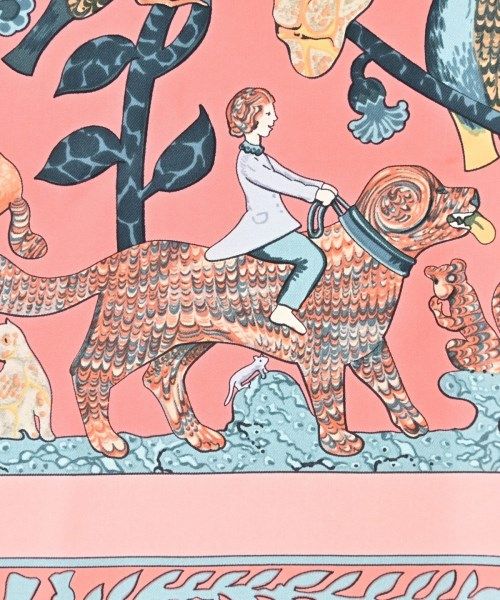Hermes Bandana Scarf Pink — view 3