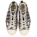 Dior Sequin Oblique Allover Pattern High Cut Sneakers — view 4