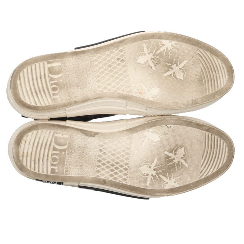 Dior Sequin Oblique Allover Pattern High Cut Sneakers — view 3