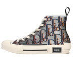 Dior Sequin Oblique Allover Pattern High Cut Sneakers