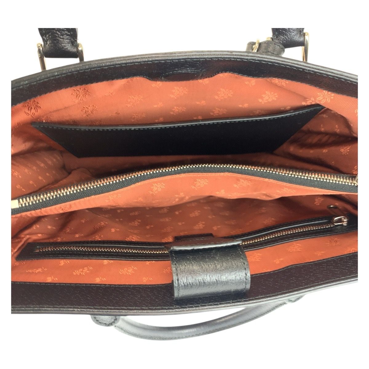 Gucci Interlocking Black Canvas Leather Business Tote Shoulder Bag 2-Way — view 7