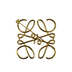 Loewe Brooch Anagram Box Bag Gold Metal — view 3