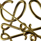 Loewe Brooch Anagram Box Bag Gold Metal — view 4
