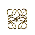 Loewe Brooch Anagram Box Bag Gold Metal
