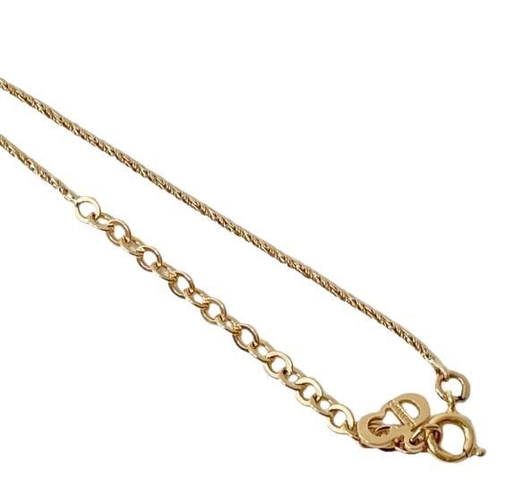 Dior Necklace Gold Metal Rhinestone — view 3
