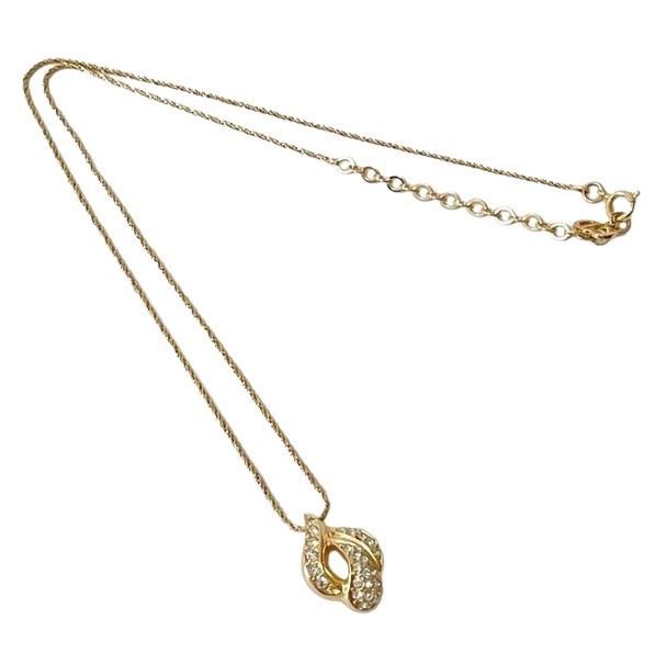 Dior Necklace Gold Metal Rhinestone