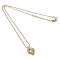 Dior Necklace Gold Metal Rhinestone
