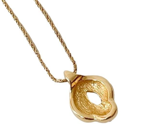 Dior Necklace Gold Metal Rhinestone — view 5