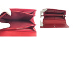 Chanel Quilted CC Logo Red Silver Caviar Leather Wallet — view 9