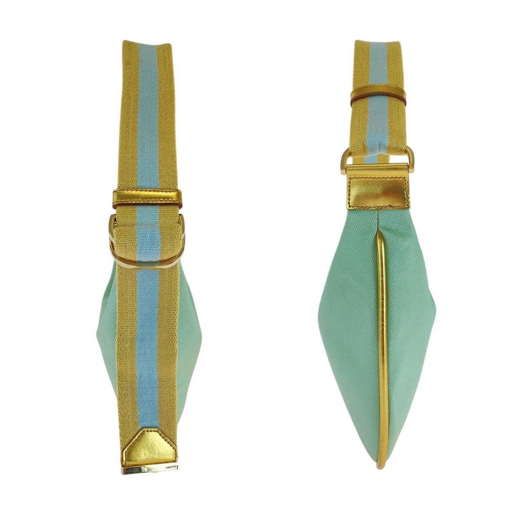 Gucci Sherry Line Green Gold Canvas 001 Hobo Shoulder — view 7