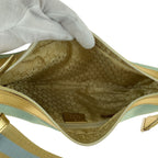 Gucci Sherry Line Green Gold Canvas 001 Hobo Shoulder — view 8