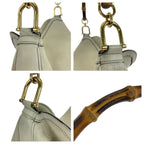 Gucci Bamboo Ivory Gold Leather Shoulder Bag 2-Way — view 6