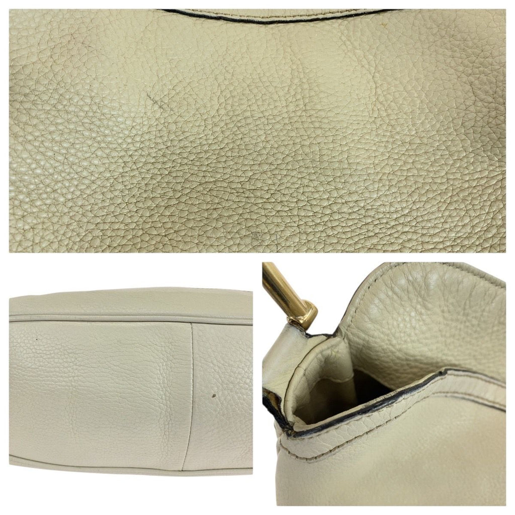 Gucci Bamboo Ivory Gold Leather Shoulder Bag 2-Way — view 8