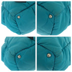 Prada Tessuto Bomber Turquoise Black Nylon Shoulder Bag Tote 2-Way — view 3