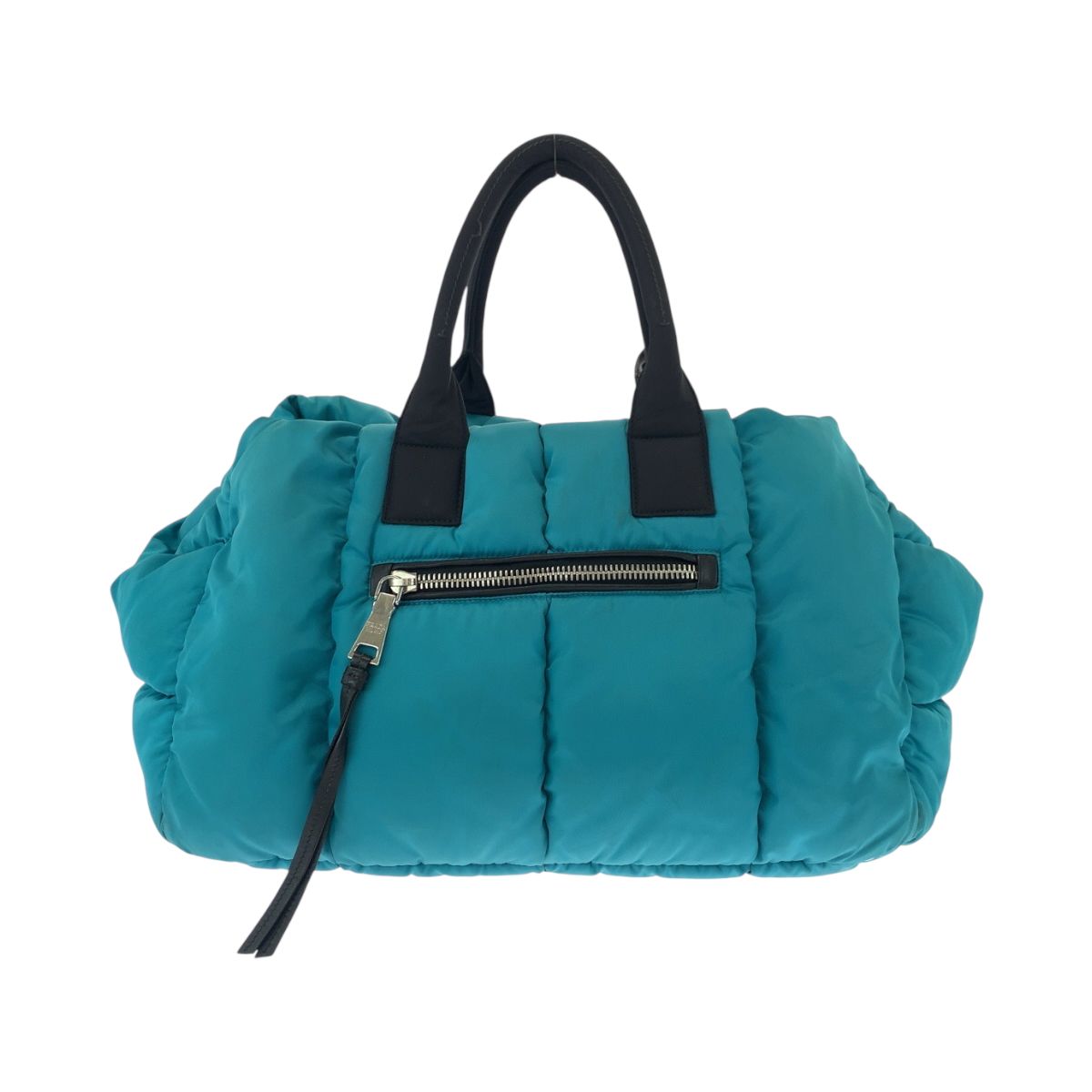 Prada Tessuto Bomber Turquoise Black Nylon Shoulder Bag Tote 2-Way — view 2