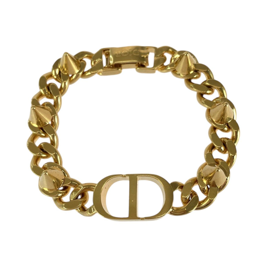 Dior 30 Montaigne CD Logo Gold Plated Bracelet Length 17 cm
