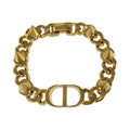 Dior 30 Montaigne CD Logo Gold Plated Bracelet Length 17 cm