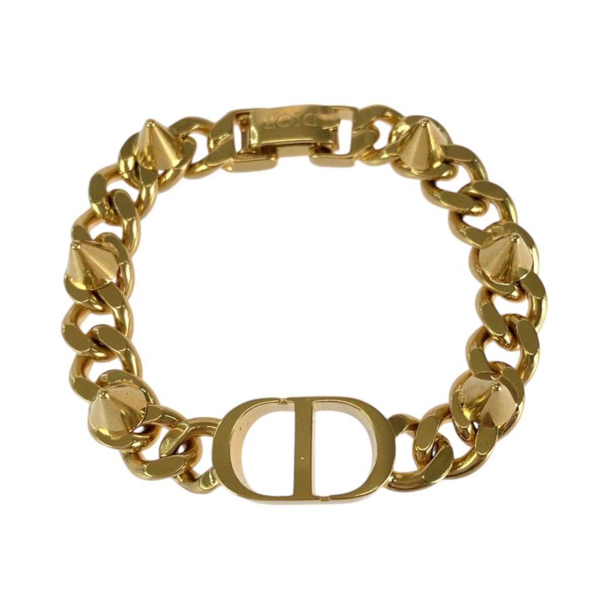 Dior 30 Montaigne CD Logo Gold Plated Bracelet Length 17 cm