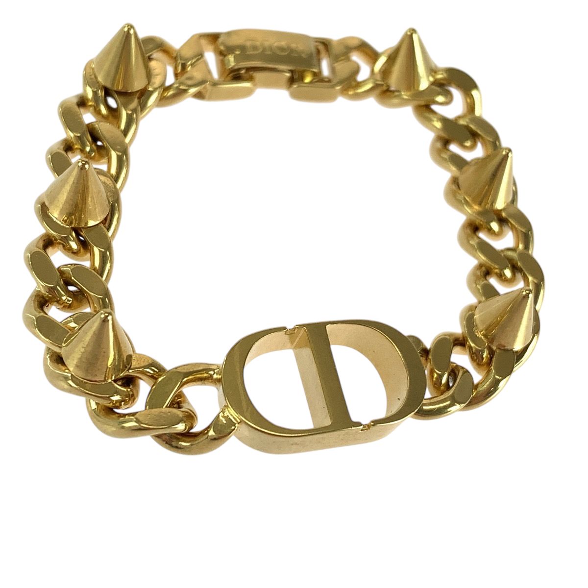 Dior 30 Montaigne CD Logo Gold Plated Bracelet Length 17 cm — view 3