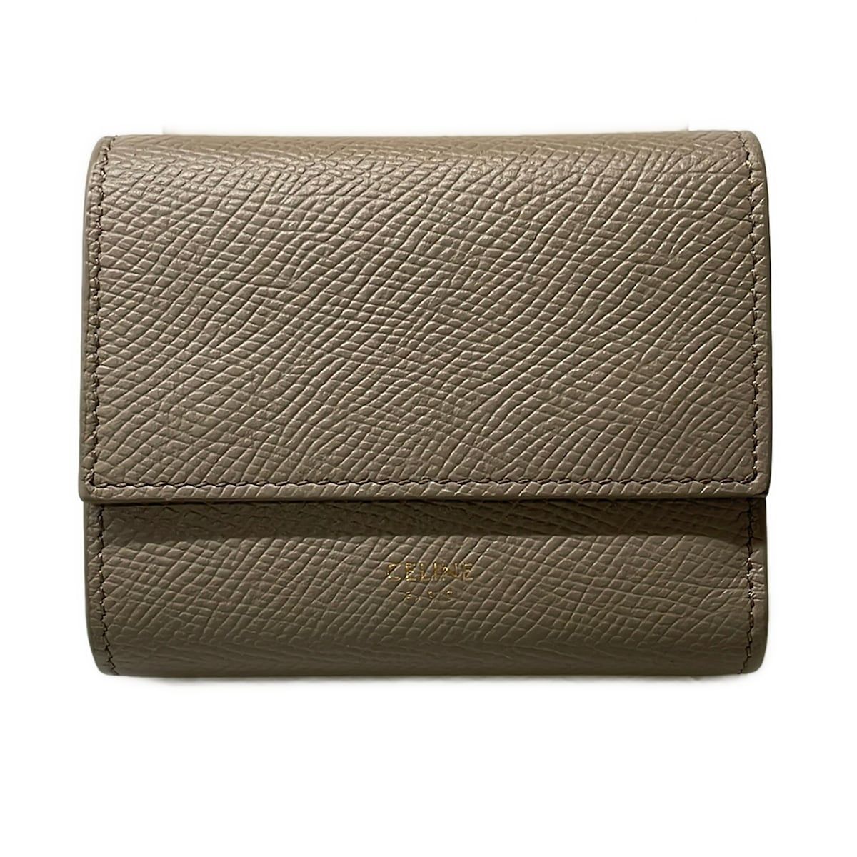 Celine Trifold Wallet Small Pebble