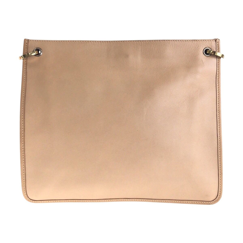 Gucci Beige Gold Leather Shoulder Bag Pochette — view 2