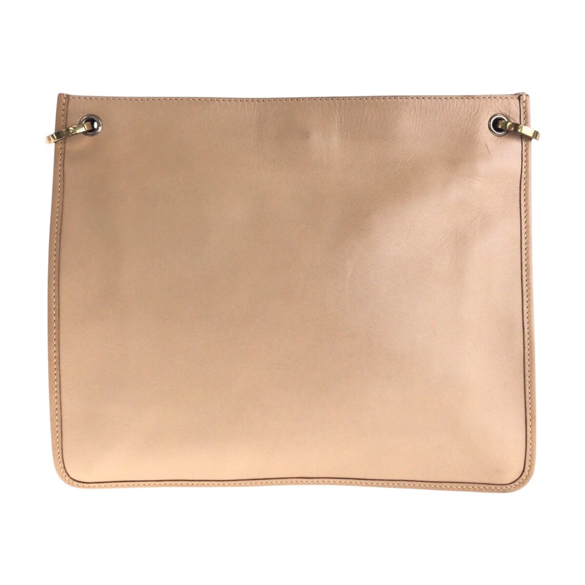 Gucci Beige Gold Leather Shoulder Bag Pochette — view 2