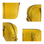 Gucci Diamante Yellow Silver Leather Business Briefcase — view 5