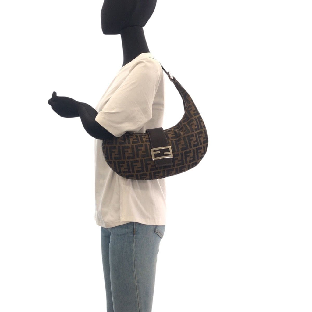 Fendi Vintage Zucca Mamma Bucket Moon Canvas Shoulder — view 6