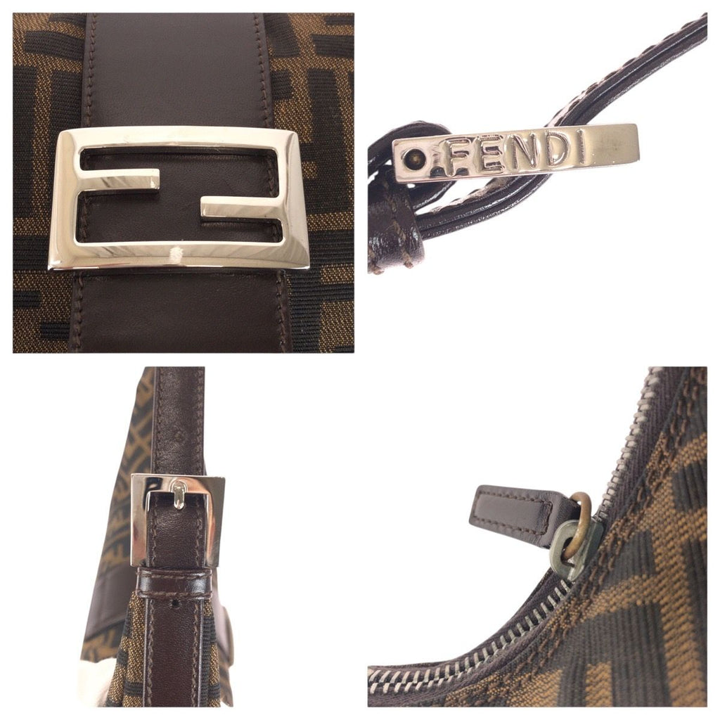 Fendi Vintage Zucca Mamma Bucket Moon Canvas Shoulder — view 4