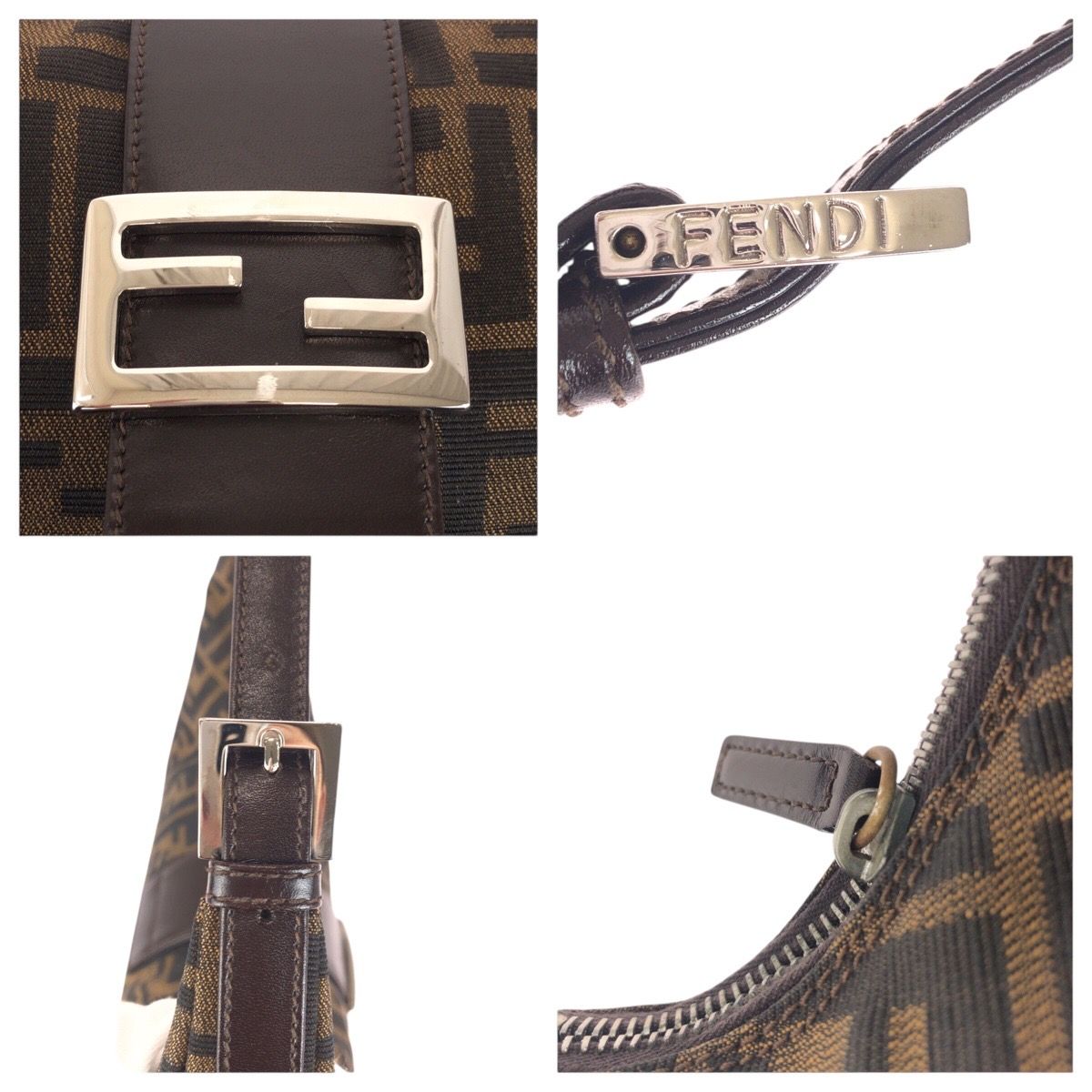Fendi Vintage Zucca Mamma Bucket Moon Canvas Shoulder — view 4