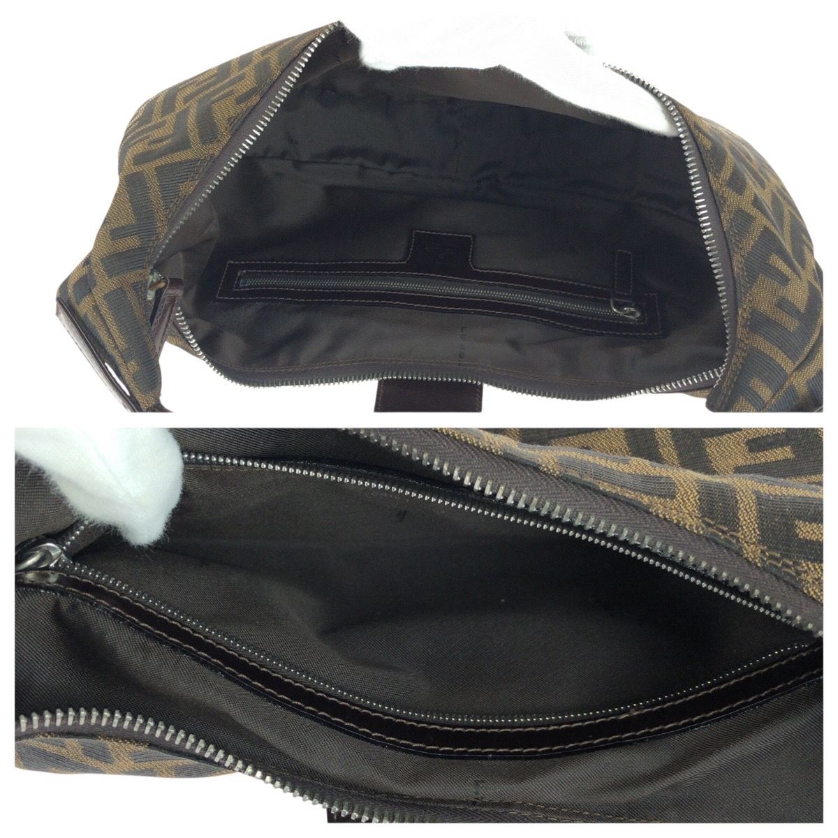 Fendi Vintage Zucca Mamma Bucket Moon Canvas Shoulder — view 8
