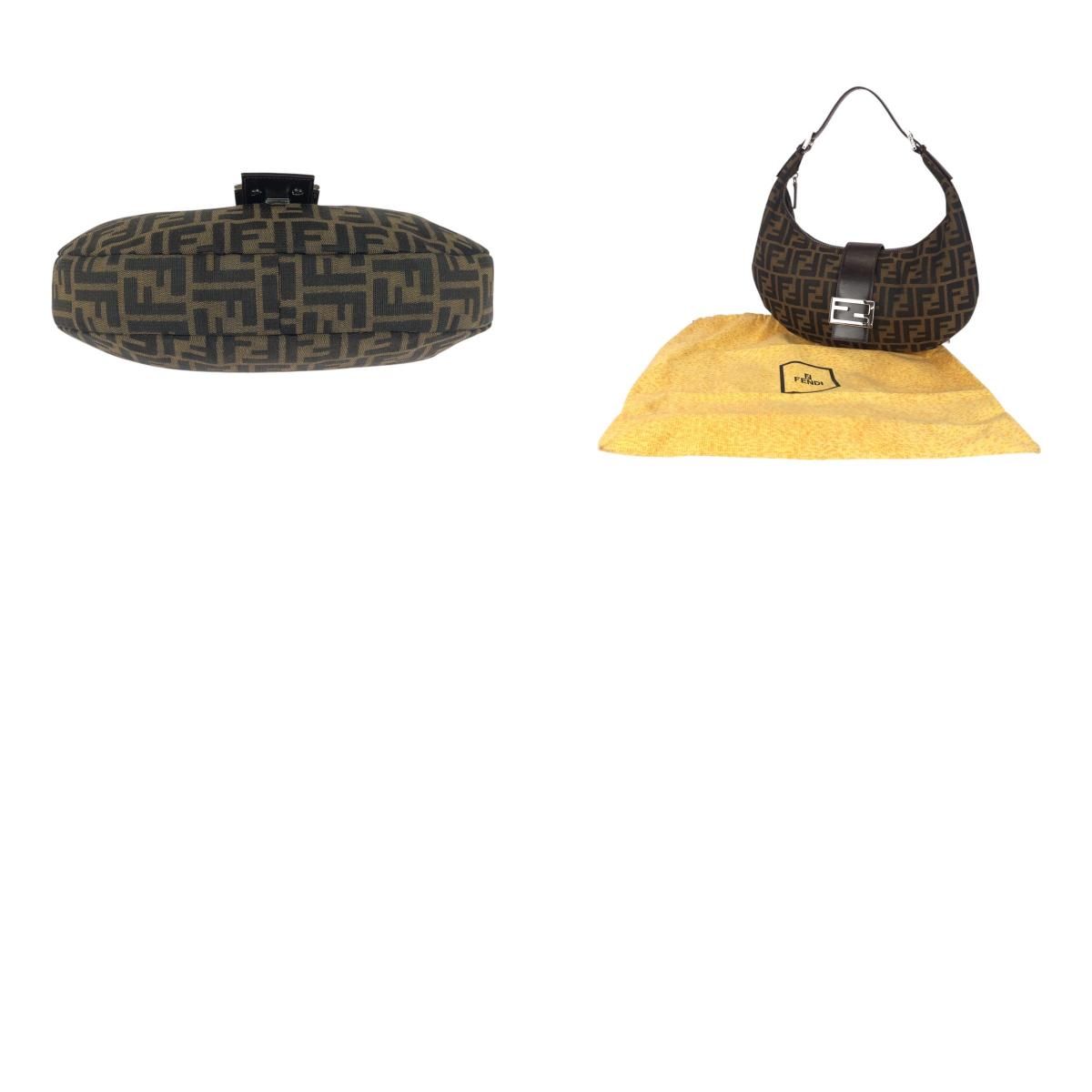 Fendi Vintage Zucca Mamma Bucket Moon Canvas Shoulder — view 9
