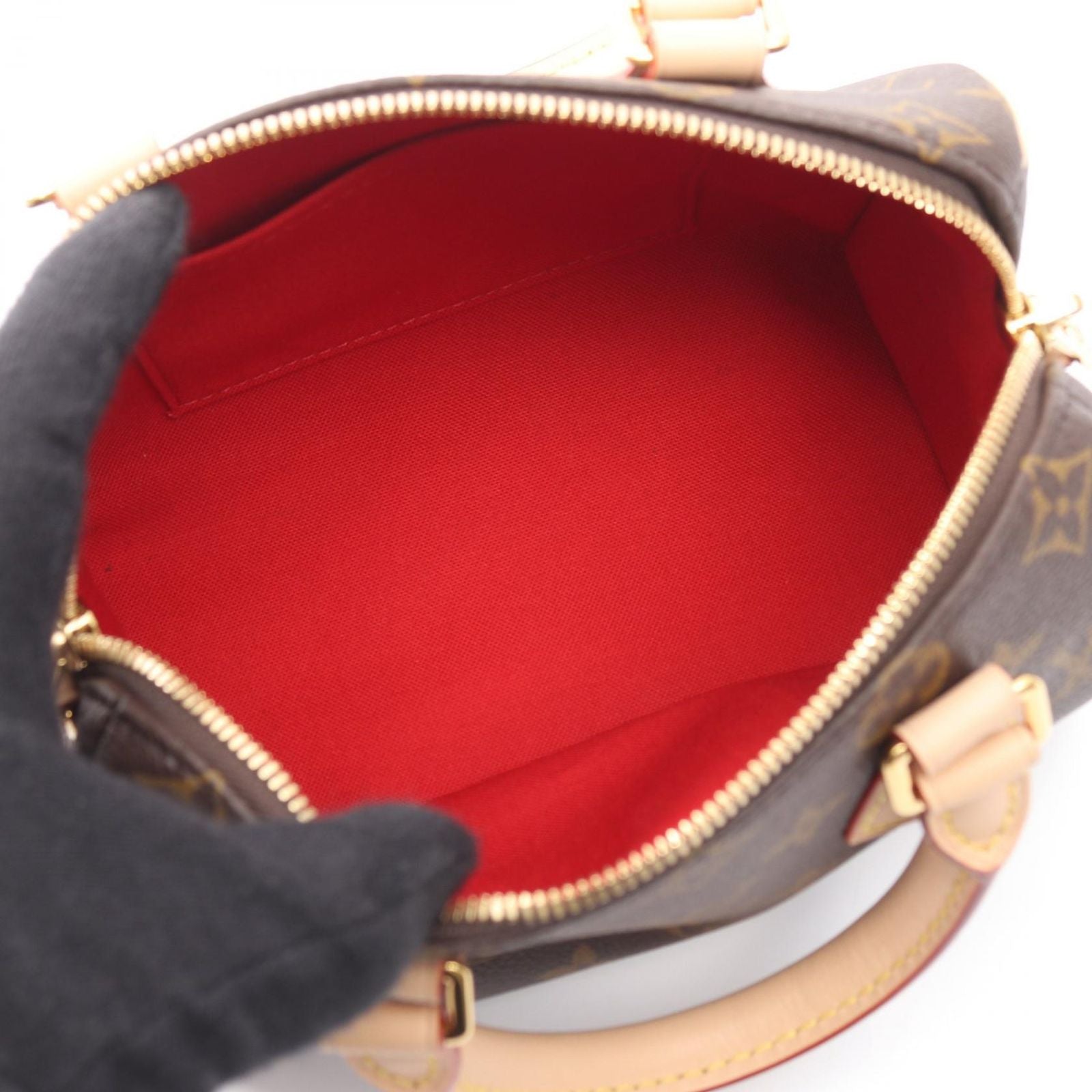 Louis Vuitton Handbag Speedy Bandouliere 20 Monogram Fuchsia Canvas Leather — view 3