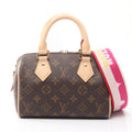 Louis Vuitton Handbag Speedy Bandouliere 20 Monogram Fuchsia Canvas Leather