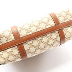 Celine Tote Museum Triomphe Cream Brown Canvas Leather — view 8
