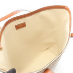 Celine Tote Museum Triomphe Cream Brown Canvas Leather — view 3