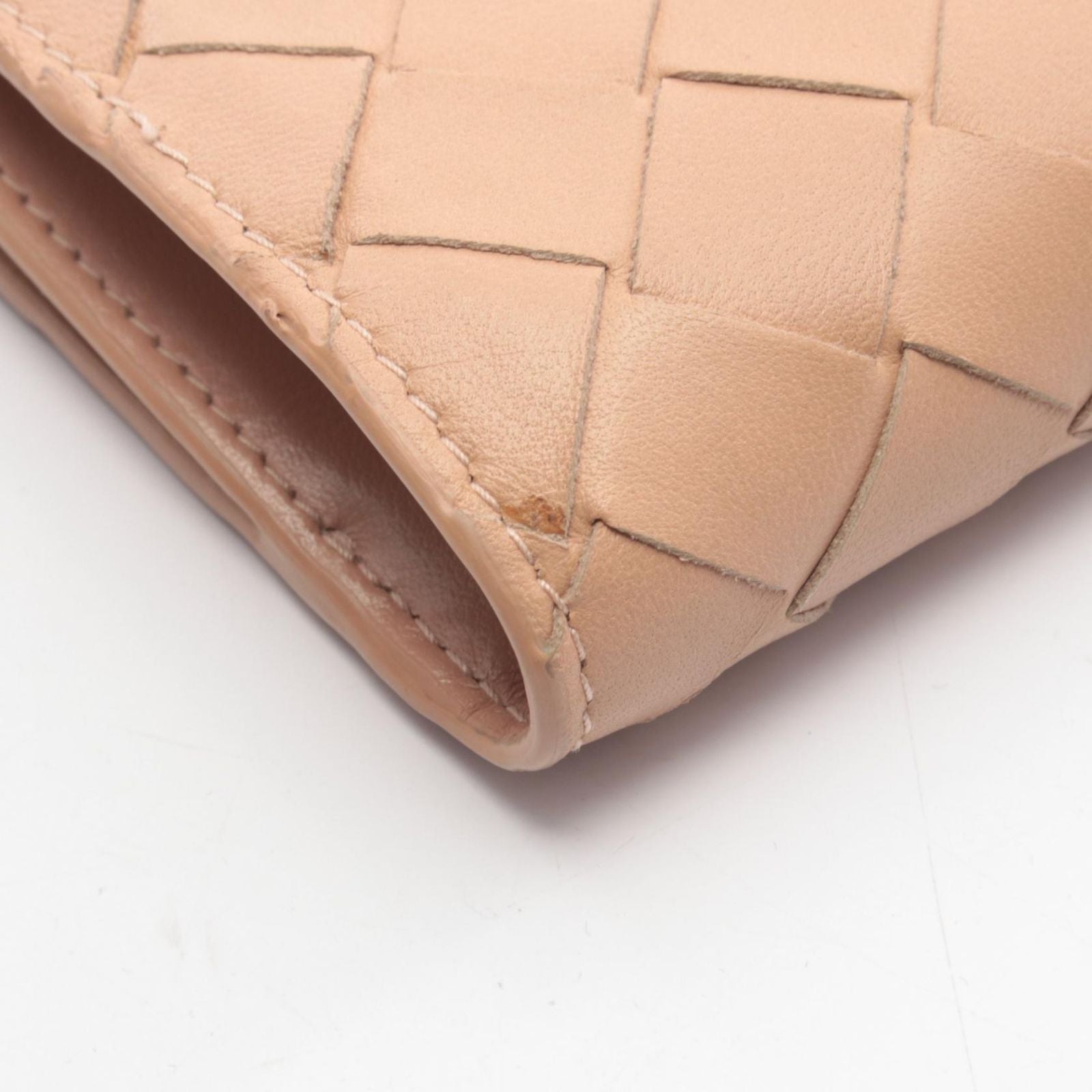 Bottega Veneta Bifold Wallet Intrecciato Beige Leather — view 9