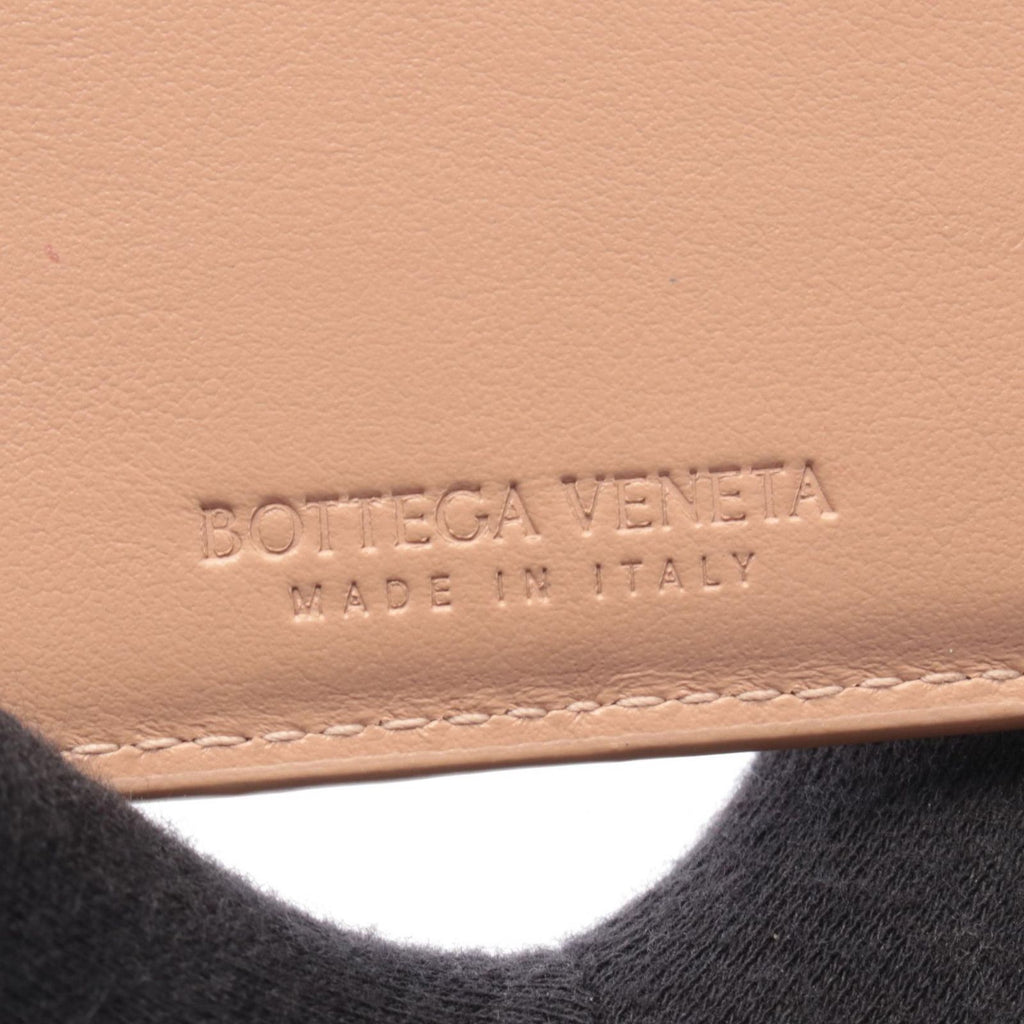 Bottega Veneta Bifold Wallet Intrecciato Beige Leather — view 4