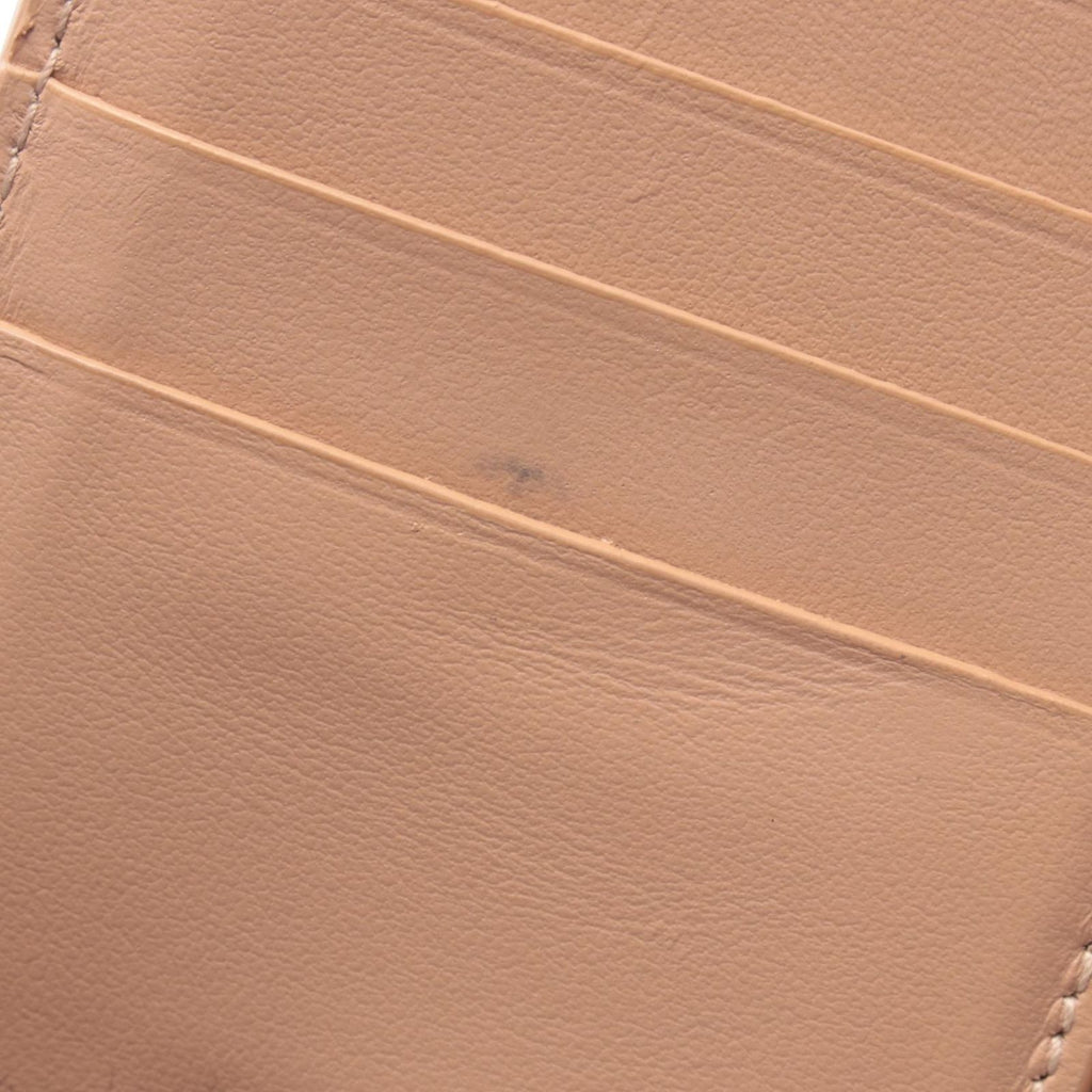 Bottega Veneta Bifold Wallet Intrecciato Beige Leather — view 6