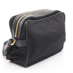 Prada Shoulder Bag Black Nylon Saffiano Leather — view 2