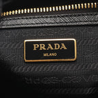 Prada Shoulder Bag Black Nylon Saffiano Leather — view 4