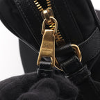 Prada Shoulder Bag Black Nylon Saffiano Leather — view 8