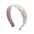 Gucci Headband GG Fabric Beige Leather