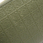Loewe Round Wallet Repeat Anagram Khaki Green Leather — view 7